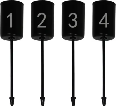 Produktbild von Kerzenständer für Adventskranz – Set mit 4 Stück – Kerzenständer mit Stecker – Kerzenständer für Weihnachten – Schwarz – Metall