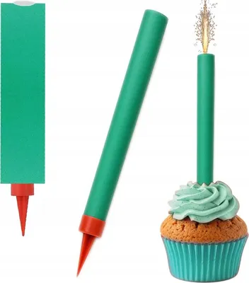 Image de Fontaine à gâteau unicolore multicolore Torte Flare vert anniversaire 18cm