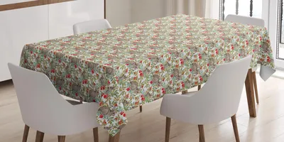 Produktbild von ABAKUHAUS Hase Tischdecke, Hübsches Muster der Hund Rose und Kaninchen, 140 x 200 cm, Mehrfarbig