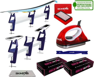Image de SKINSTAR Tendeur de ski professionnel pour ski de fond LL Kit de fartage Fer à fart Support pour skis Snow Wax