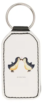 Produktbild von Mr. & Mrs. Panda schlüssel anhänger Pinguin Liebe - Weiß - Geschenk, Schlüsselanhänger Mit Spruch, kunstleder, Vertraut, Freund, Love, Geschenkidee, schlüsselbund