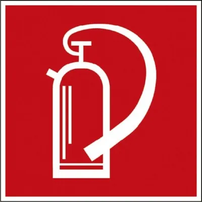 Produktbild von PVC Aufkleber Brandschutzkennzeichen - Feuerlöscher - K137/86 - nach BGV A8, DIN 4844 und Arbeitsstättenverordnung 150 x 150 mm