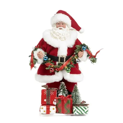 Produktbild von Goodwill Weihnachtsmann Weihnachtspuppe Nikolaus Geschenke Rot H 28 cm