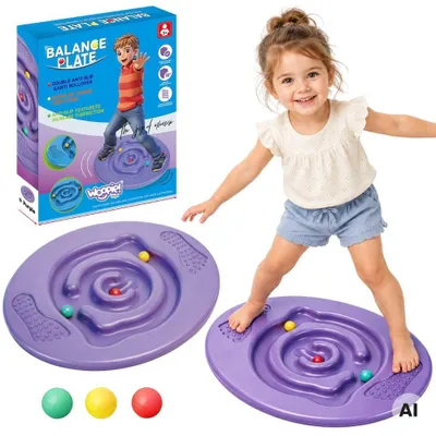 Immagine prodotto di Woopie Round Balance Board Purple Disc Maze Balance Board