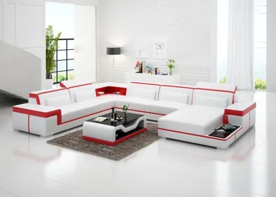 Zdjęcie produktu dla Nowoczesna część wypoczynkowa skórzana sofa tapicerowana narożnik zestaw narożnik sofa kanapa część dzienna