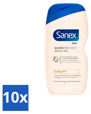 Produktbild von 10 x Sanex BiomeProtect Micellair Douchegel Vitaliteit 400 ml - Vorteilspackung - 10 Stücke