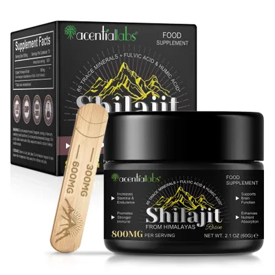Produktbild von Shilajit Himalaya Harz 100% Reines Mumijo 85+ Mineralien Labor  Vegan 60g