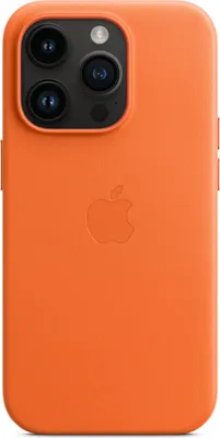 Obrázek produktu pro Kožené Pouzdro Na Iphone 14 Pro Oranžové