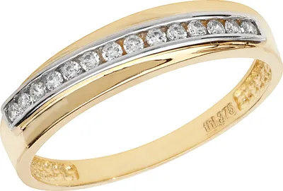 Produktbild von Raffinierter 9 Karat (375) Gold Damen - Ring mit Zirkonia, 49 (15.6); TRS11277RSJ