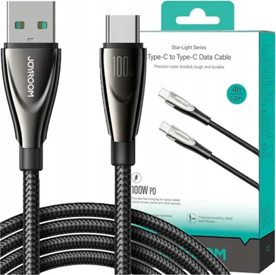 Image de JOYROOM Cable Pioneer 100W USB to USB C SA31-AC6 / 100W / 1,2m (black)