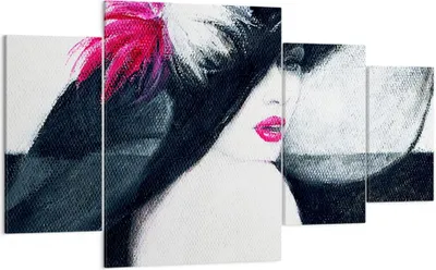 Produktbild von Bild auf Leinwand - Leinwandbild - Frau Modell - 160x90cm - Wand Bild - Wanddeko - Wandbilder - Leinwanddruck - Bilder - Kunstdruck - Wanddekoration - Leinwand bilder - Wandkunst - DL160x90-4020