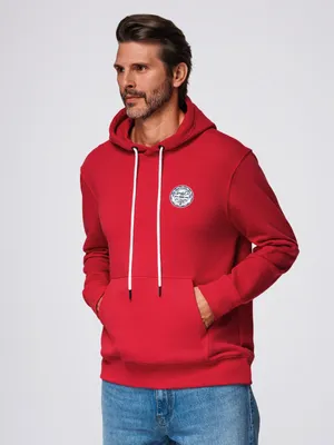Imagen del producto de Sudadera con capucha de estilo "ombre" para hombre, color rojo oscuro, talla L