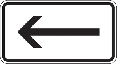 Produktbild von Schild Verkehrszusatzzeichen, Pfeil linksweisend, Z - 420x231x2 mm Aluminium ...