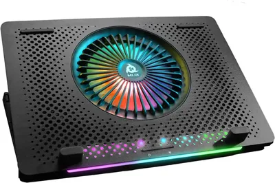 Produktbild von Laptop-Kühler – Kühlpad – Verhindert Überhitzung – RGB-Beleuchtung – Für Laptops bis 15,6 Zoll – Schwarz
