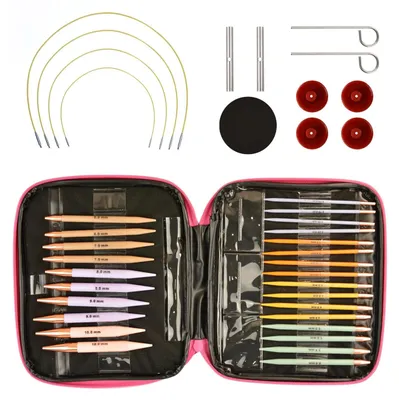 Produktbild von Set von 13 Austauschbaren Stricknadeln aus Aluminium