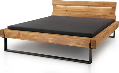 Produktbild von Bett Lumos Wildeiche massiv 160x200 mit Beleuchtung