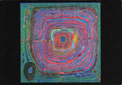 Produktbild von Kunstkarte Hundertwasser "Der grosse Weg"