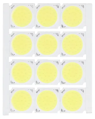 Produktbild von 12 Stück COB-Lichtquelle, runder Hochleistungs-LED-Chip, 12 W, 36–41 V, 1080 lm, für DIY-Innenbeleuchtung, Weiß