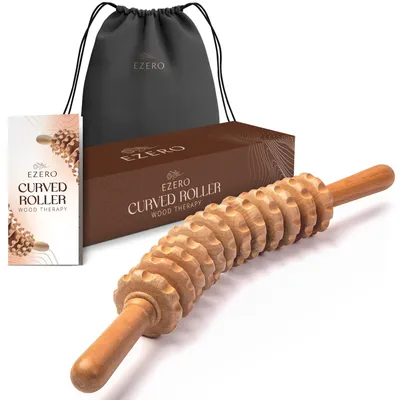 Image de Rouleau en bois pour le corps et les cuisses, toucher doux, rouleau de massage en bois