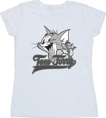 Produktbild von Tom And Jerry - "Greyscale Square" T-Shirt für Damen BI43733 (XL) (Weiß)