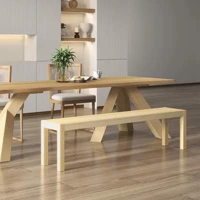 Image de Banc en bois massif, bois naturel