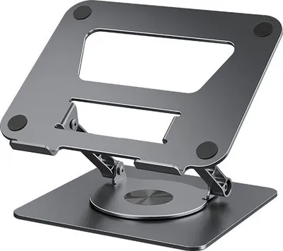 Zdjęcie produktu dla INF Aluminiowa obrotowa podstawka pod laptopy Szary