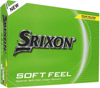 Image de Srixon Soft Feel 14 Tour Yellow 12 Balles de Golf