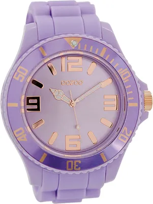 Produktbild von Oozoo Armbanduhr lila Silikon Vintage Series Damen-Herren Analog-Quarzuhr UOC5036A