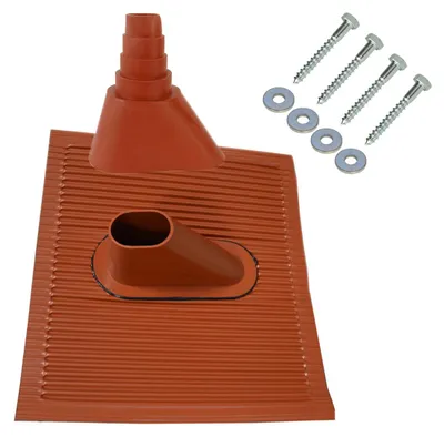 Produktbild von PremiumX SAT Dachsparrenhalter Montage Set Antennenziegel Manschette rot