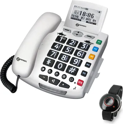 Produktbild von Geemarc SERENITIES Notruftelefon mit Notsender - Deutsche Version