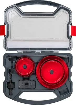 Produktbild von kwb 109178 Hole saw set 8-piece 68 mm, 76 mm, 89 mm, 102 mm, 127 mm 8 pc(s)