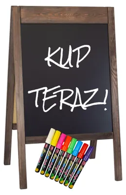 Produktbild von Doppelseitiger großer Werbeständer 100x60 Whiteboard + FREE POTYKACZKI