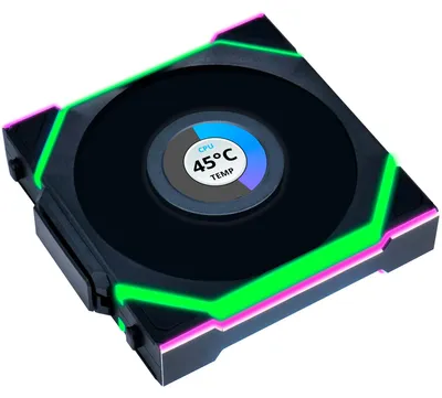 Produktbild von Lian Li UNI FAN SL Wireless LCD 120, Ventilator, 12 cm, Schwarz