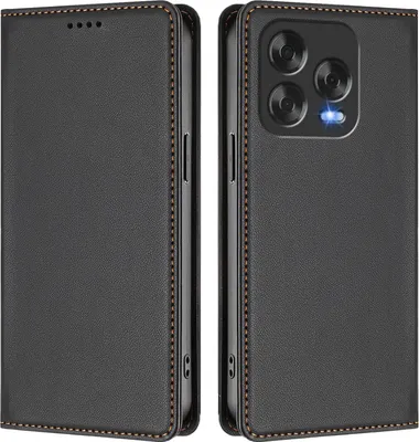 Immagine prodotto di Custodia in pelle per ZTE Blade V70 Vita/Blade V70 Design/nubia V70 Design, custodia a libro magnetica in Finto cuoio con supporto, nera