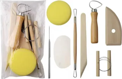 Immagine prodotto di CHPN - Utensili per la Vetroceramica - Utensili per la Vetroceramica - Set di 8 utensili per la Vetroceramica - Set di strumenti per la scultura in argilla - Argilla