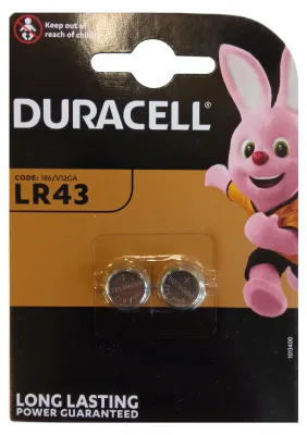 Zdjęcie produktu dla Duracell LR43 - bateria 2 x - alkaliczna