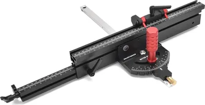Immagine prodotto di Guida per troncare - Calibro con scanalature a T - Guida 40-76,5 cm - Per sega circolare/tavolo di fresatura - Dima per incastri a pettine