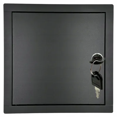 Produktbild von Mimet Revisionstür Metall Schwarz 20x20 cm Abschließbar