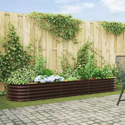 Obrázok produktu pre vidaXL Zvýšená posteľ hnedá 320 x 80 x 44 cm oceľ