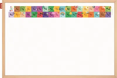 Produktbild von Magnetische Trockenlöschtafel für Kinder, lehrreich, 60 x 40 cm, Alphabet