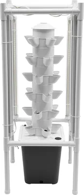Produktbild von Hydroponisches Anbausystem, 30 Pflanzlöcher, 6 Schichten, Dunkelgrau