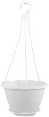 Immagine prodotto di Vaso da fiori sospeso GALICIA in plastica bianca d25cm