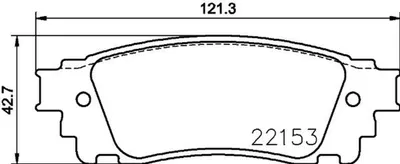 Produktbild von HELLA Bremsbeläge Satz Hinten Bremsklötze für LEXUS NX (ZGZ1, AGZ1, AYZ1) 8DB 355 024-631
