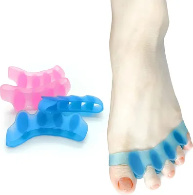 Produktbild von Zehenspreizer,Zehenspreizer Hallux Valgus,wiederholbare waschbare Gel-Zehennagelteiler,Zehentrenner zum Entspannen der Zehen,um Ballenzehen,Hammerzehen,Hallux Valgus zu lindern.4 Stück.