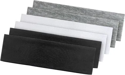 Produktbild von Famanu Haarband 6 cm - Antirutsch Elastische Haarband für Yoga, Sport und Laufen (Schwarz, Weiß, Grau)