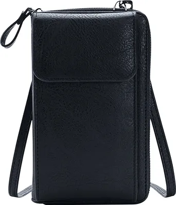 Produktbild von Umhängetasche Damen, Handytasche mit Kartenfächern und 4 Fächern, weich und wasserabweisend, Kunstleder Crossbody-Bag mit abnehmbarem Schultergurt