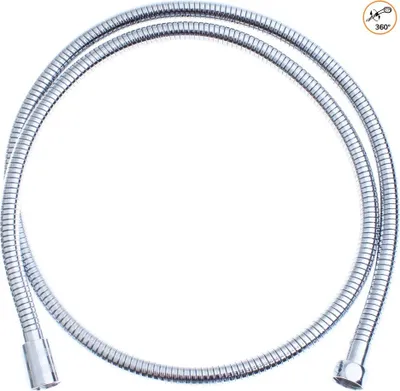 Produktbild von Edelstahl-Brauseschlauch 150-200cm Doppelsperre, 360° drehbar AWD1124
