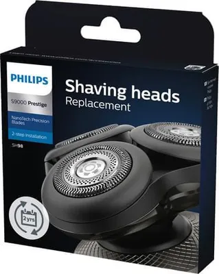 Obrázek produktu pro Philips SHAVER Series 9000 Shaver S9000 Prestige SH98/70 Náhradní holicí hlavy, Hlava, 3 hlava/hlavy, Černá, 24 měsíc/ů, SP9800