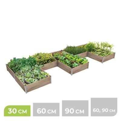 Produktbild von BioGreen 8m² Hochbeet ErnteMAXX E-Form in 3 Höhen und Größen verfügbar