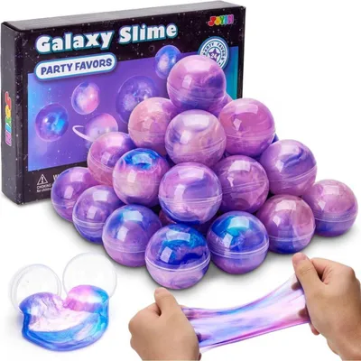 Immagine prodotto di 24 confezioni di bomboniere slime galassia rosa per feste di compleanno per bambini